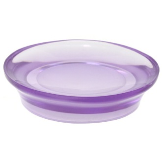 Soap Dish Round Soap Dish Made From Thermoplastic Resins in Purple Finish Gedy AU11-63